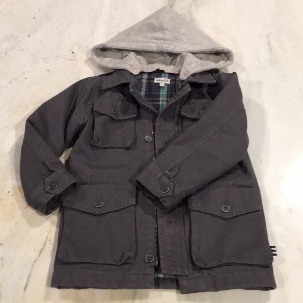 Splendid 4t toddler boys jacket (navy/plaid liner)